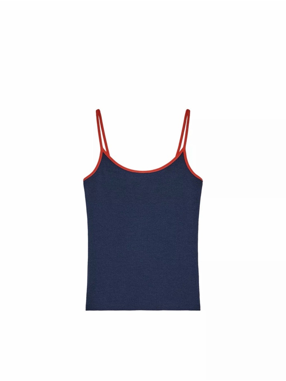 Zara Navy Camisole with Red Contrast Trim